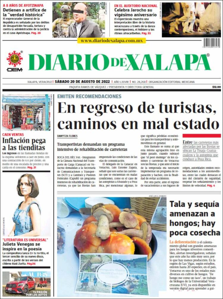 Portada de Diario de Xalapa (México)