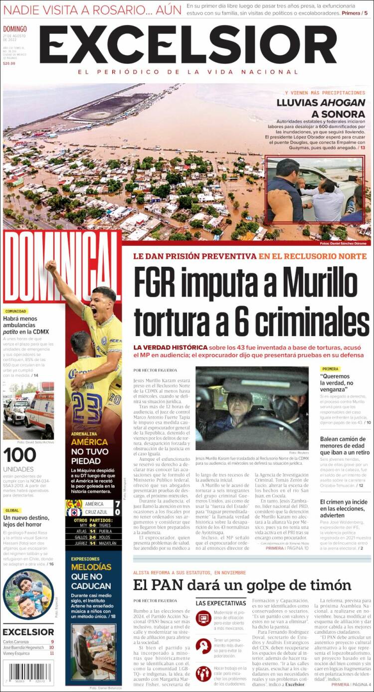 Portada de Excelsior (México)
