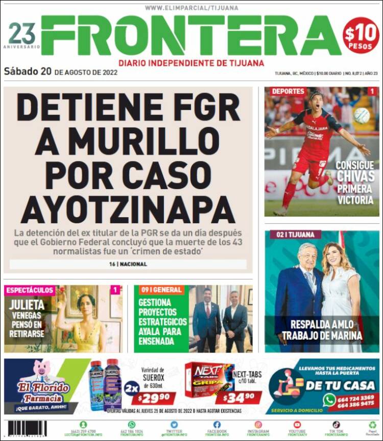 Portada de Frontera (México)