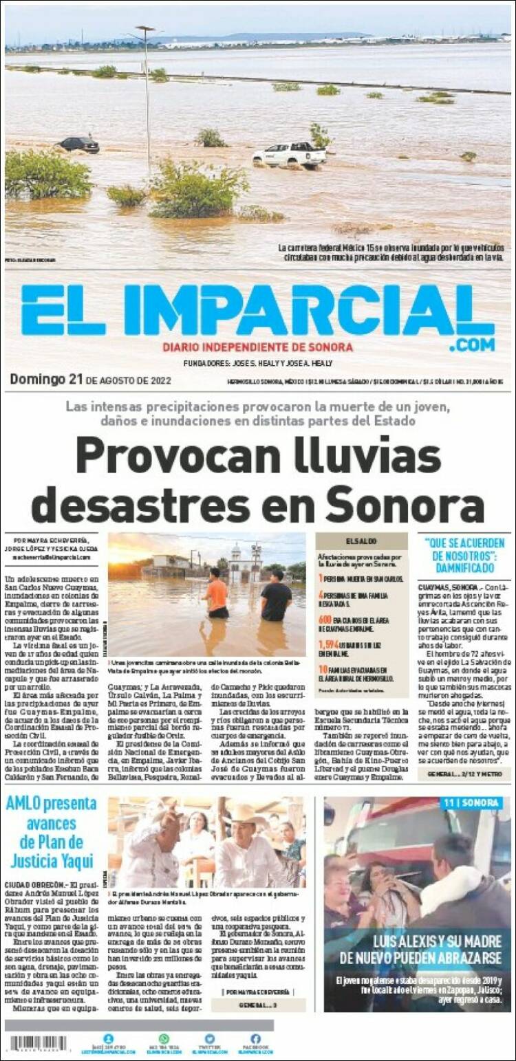 Portada de El Imparcial (México)
