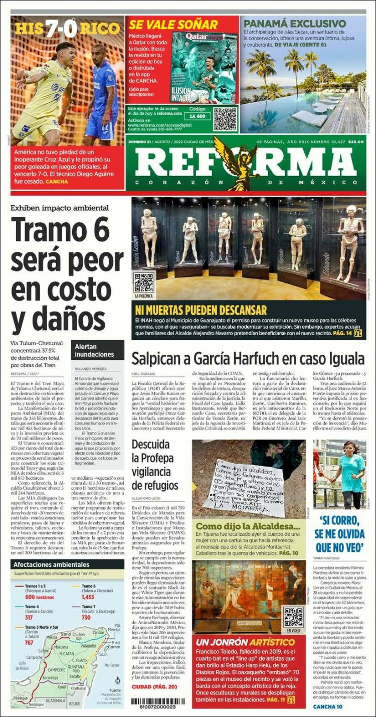 Portada de Reforma (México)