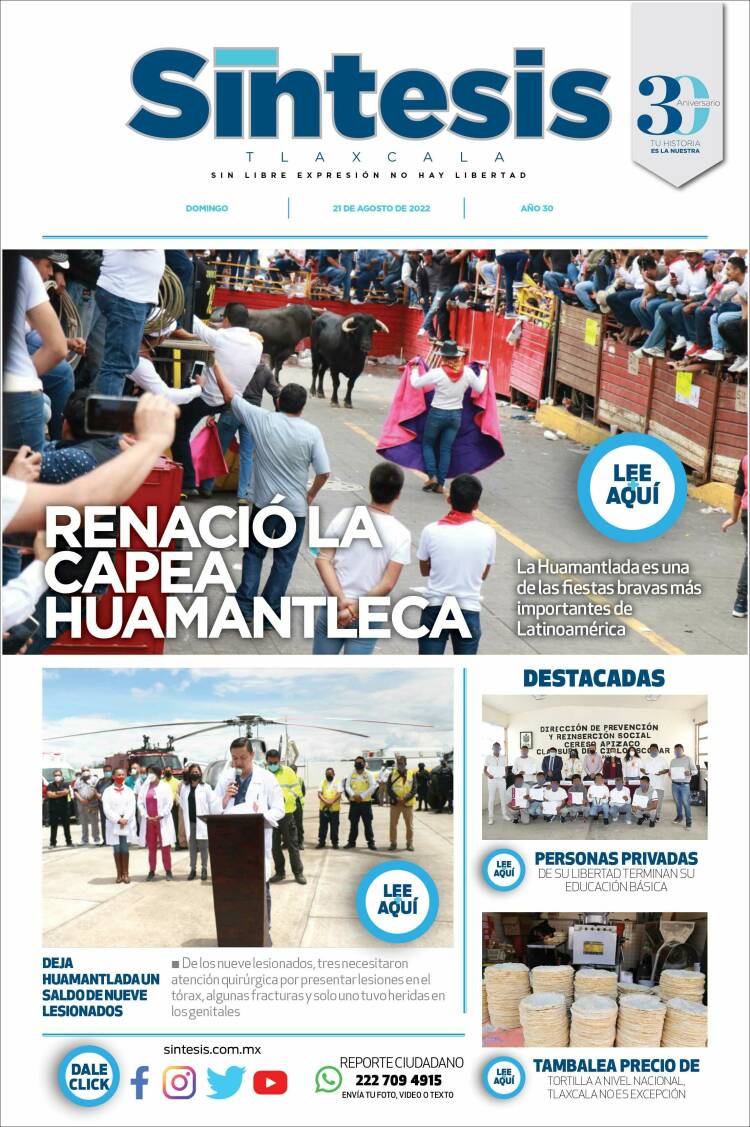 Portada de Síntesis de Tlaxcala (México)
