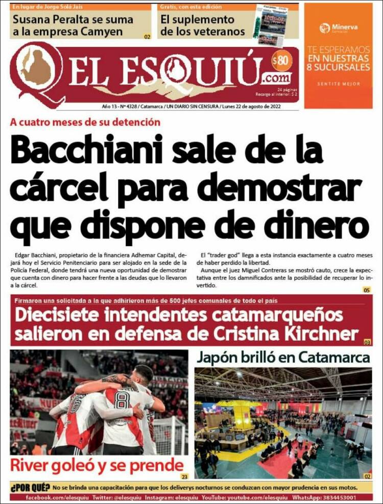 Portada de El Esquiu (Argentina)