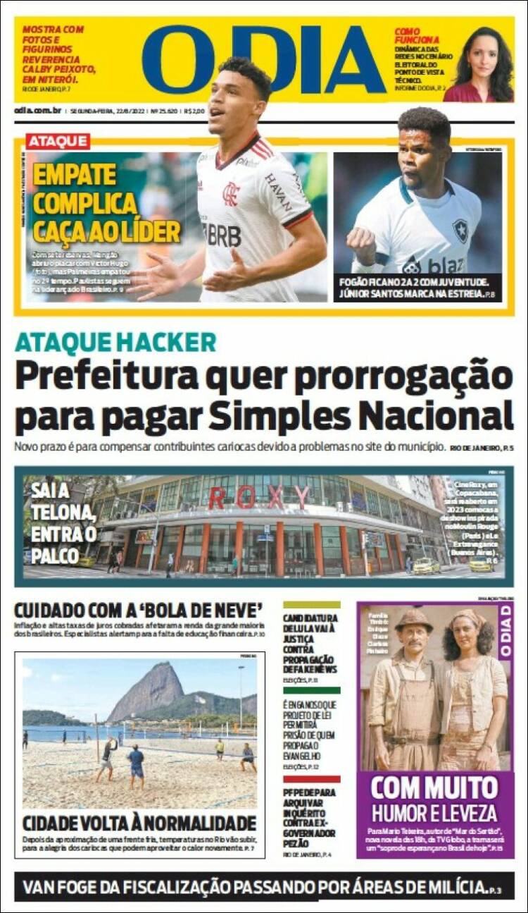 Portada de O Dia (Brasil)