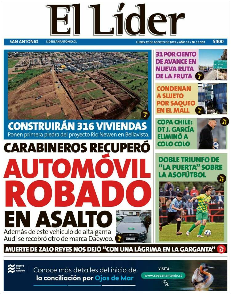 Portada de Lider de San Antonio (Chile)