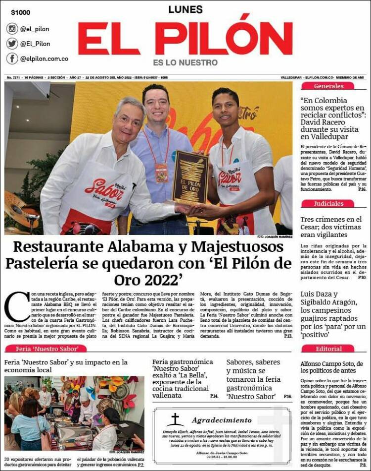 Portada de El Pilón (Colombia)