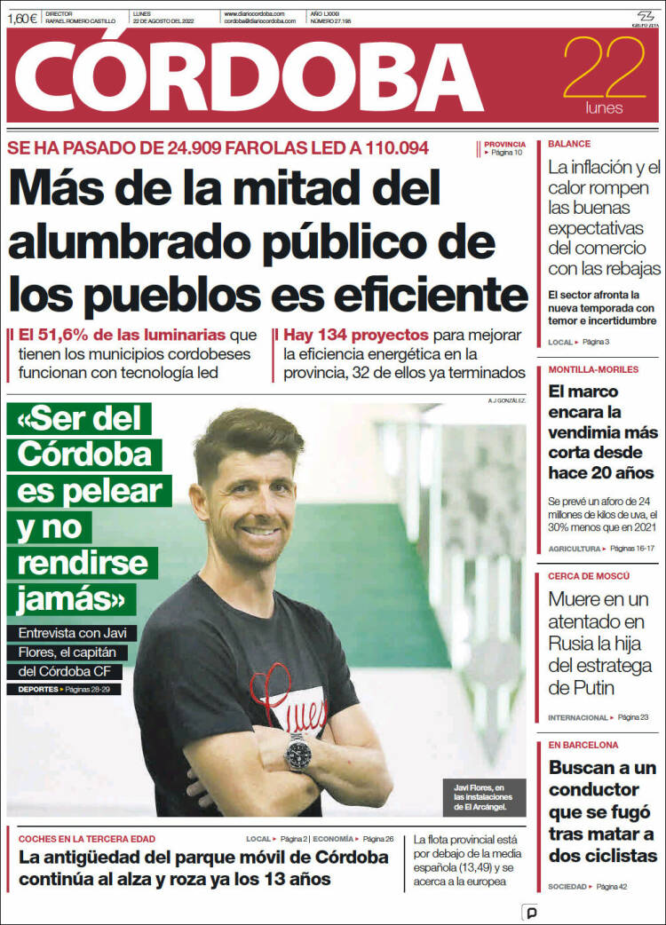 Portada de Diario de Córdoba (España)