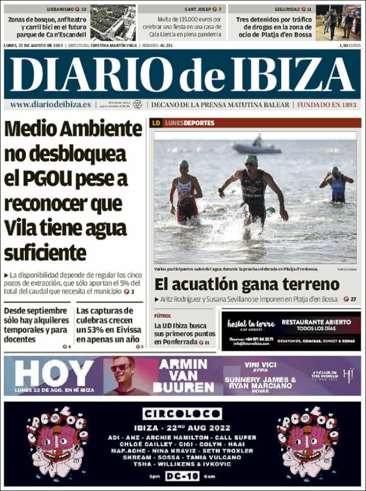 Portada de Diario de Ibiza (España)