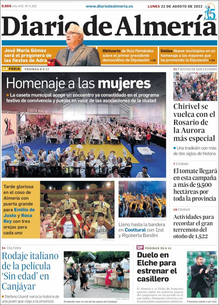 Portada de Diario de Almería (España)