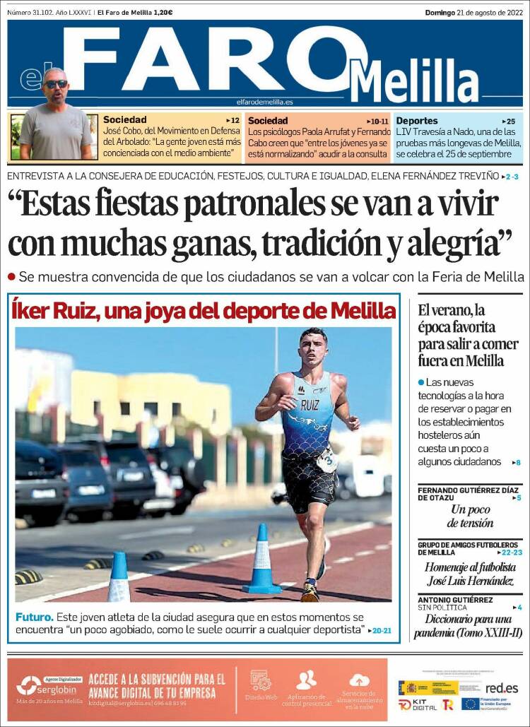 Portada de El Faro de Melilla (España)