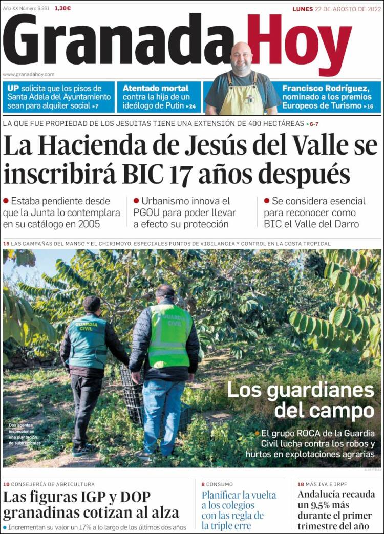 Portada de Granada Hoy (España)
