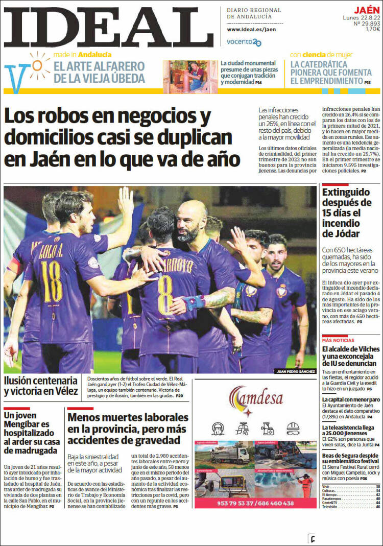 Portada de El Ideal de Jaén (España)