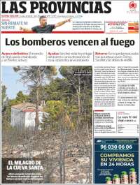 Portada de Las Provincias (España)