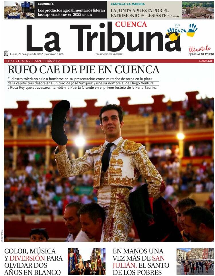 Portada de La Tribuna de Cuenca (España)