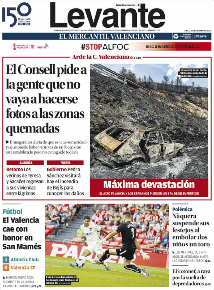 Portada de Levante (España)