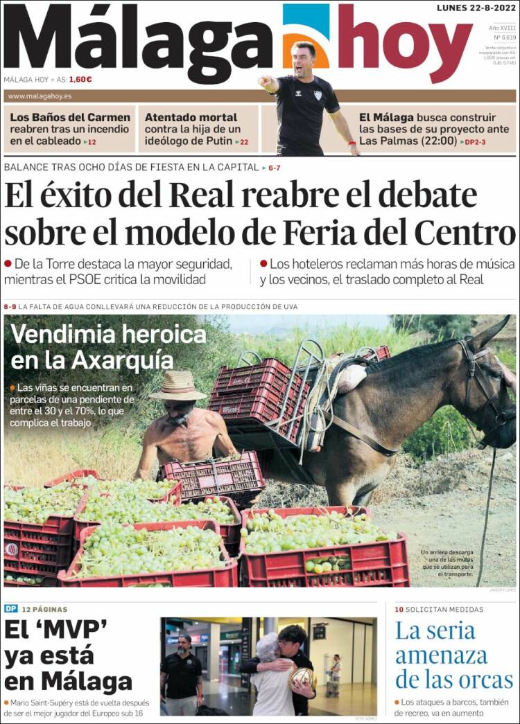 Portada de Málaga Hoy (España)