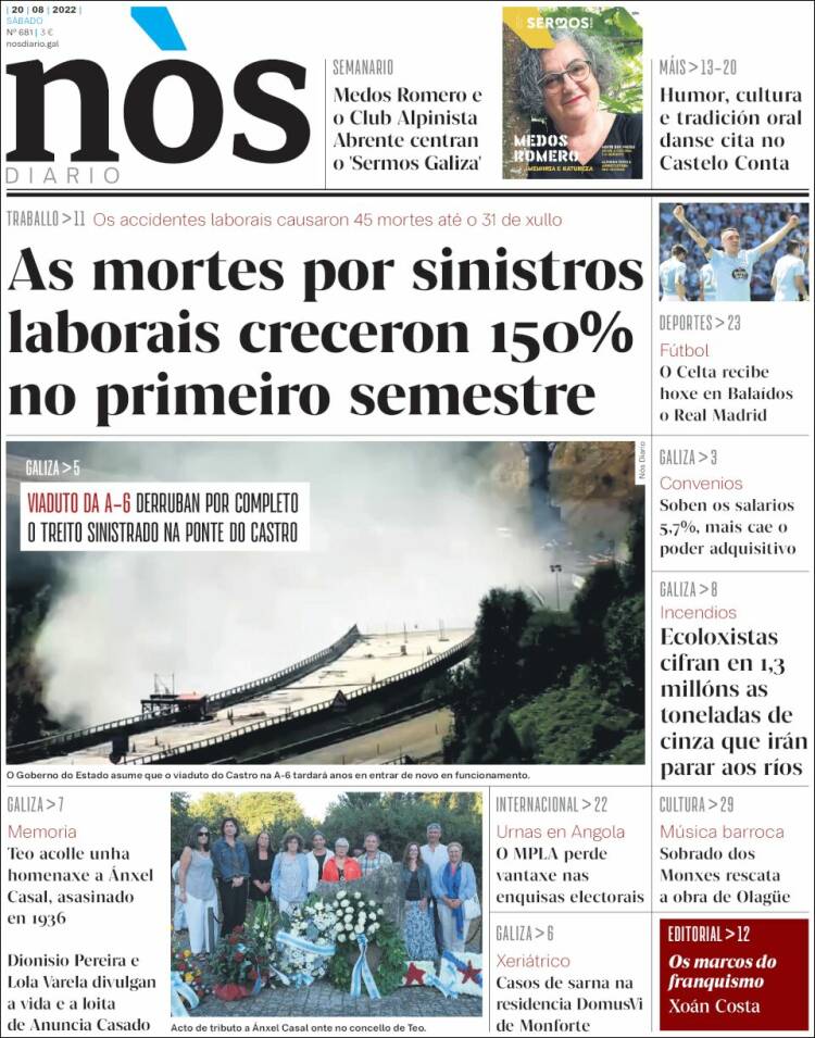 Portada de Nòs Diario (España)