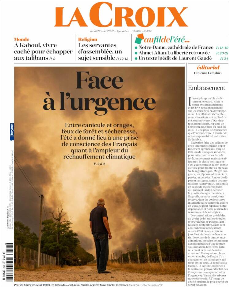 Portada de La Croix (Francia)