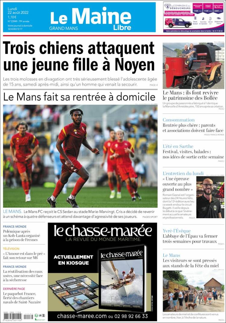 Portada de Le Maine Libre (Francia)