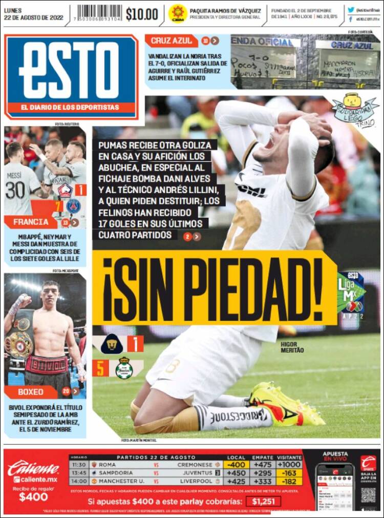 Portada de Esto (Mexique)