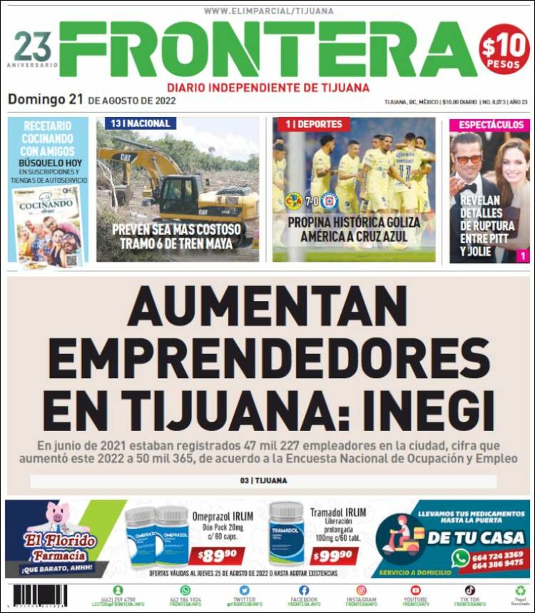 Portada de Frontera (Mexique)