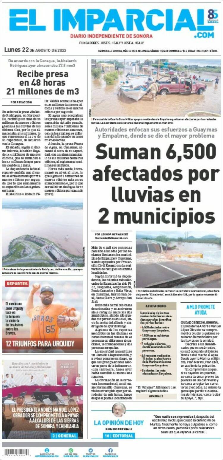 Portada de El Imparcial (Mexique)