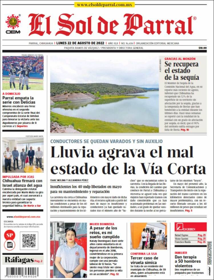 Portada de El Sol de Parral (Mexique)
