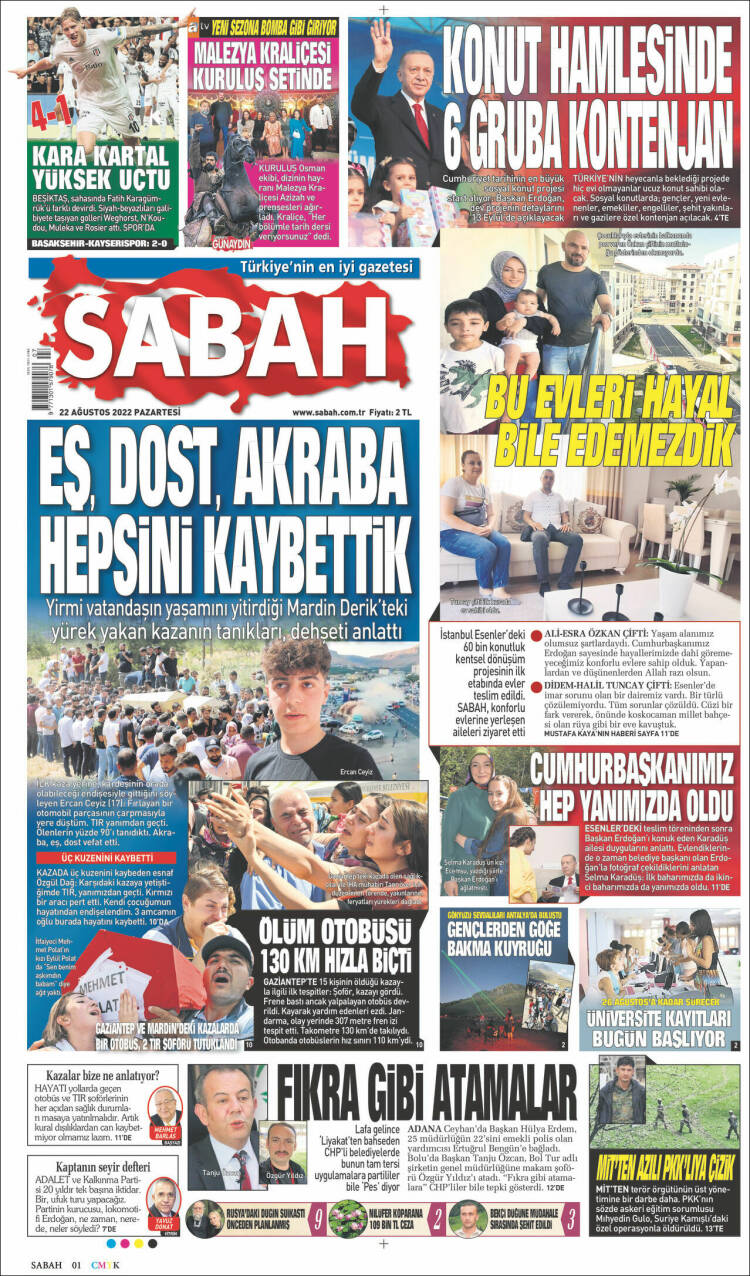 Portada de Sabah (Turqu&iacute;a)