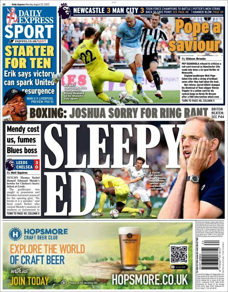 Portada de Express Sport (Reino Unido)