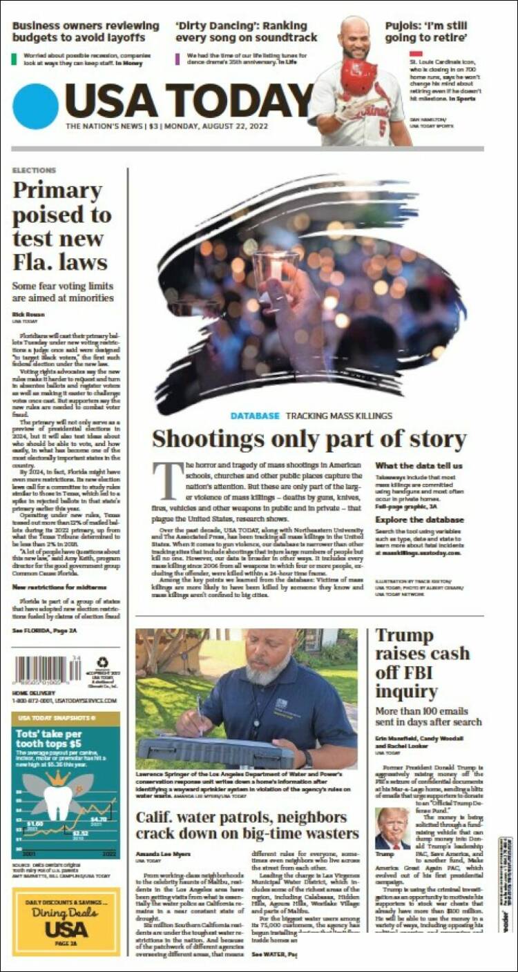 Portada de USA Today (USA)