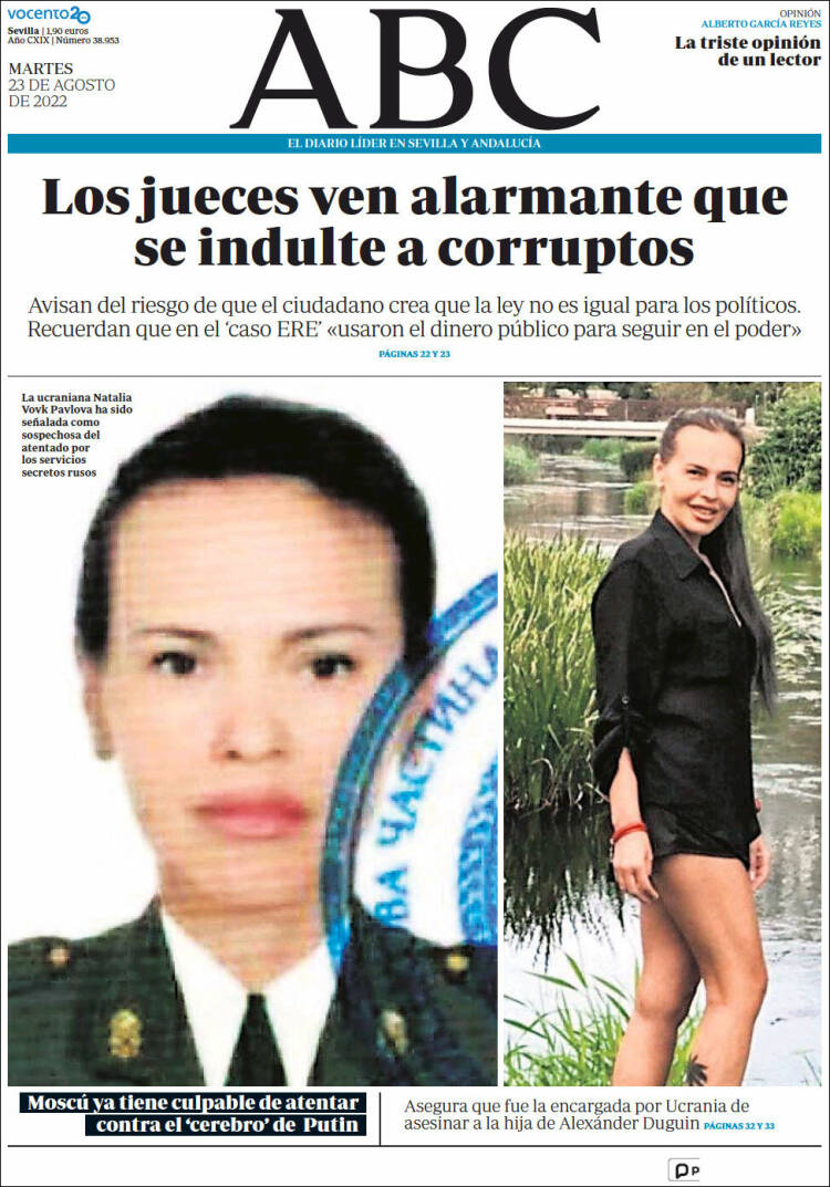 Portada de ABC - Sevilla (España)