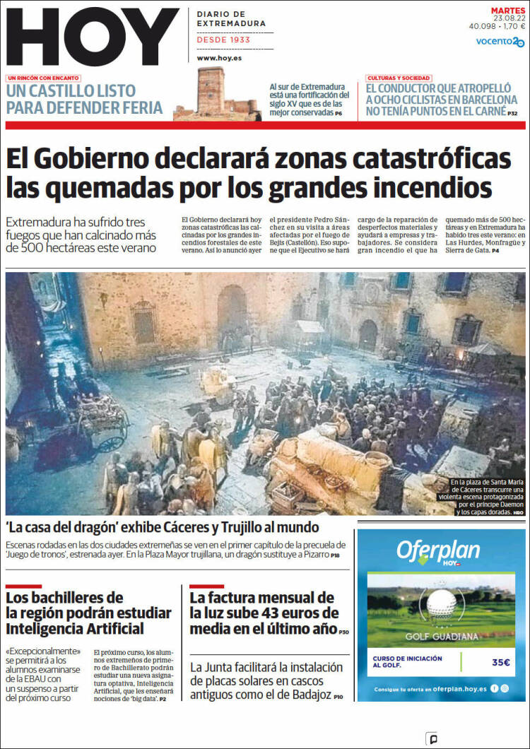 Portada de Hoy - Caceres (España)
