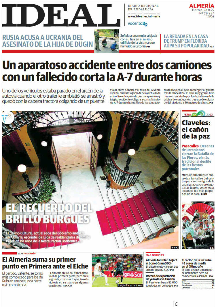 Portada de Ideal Almeria (España)