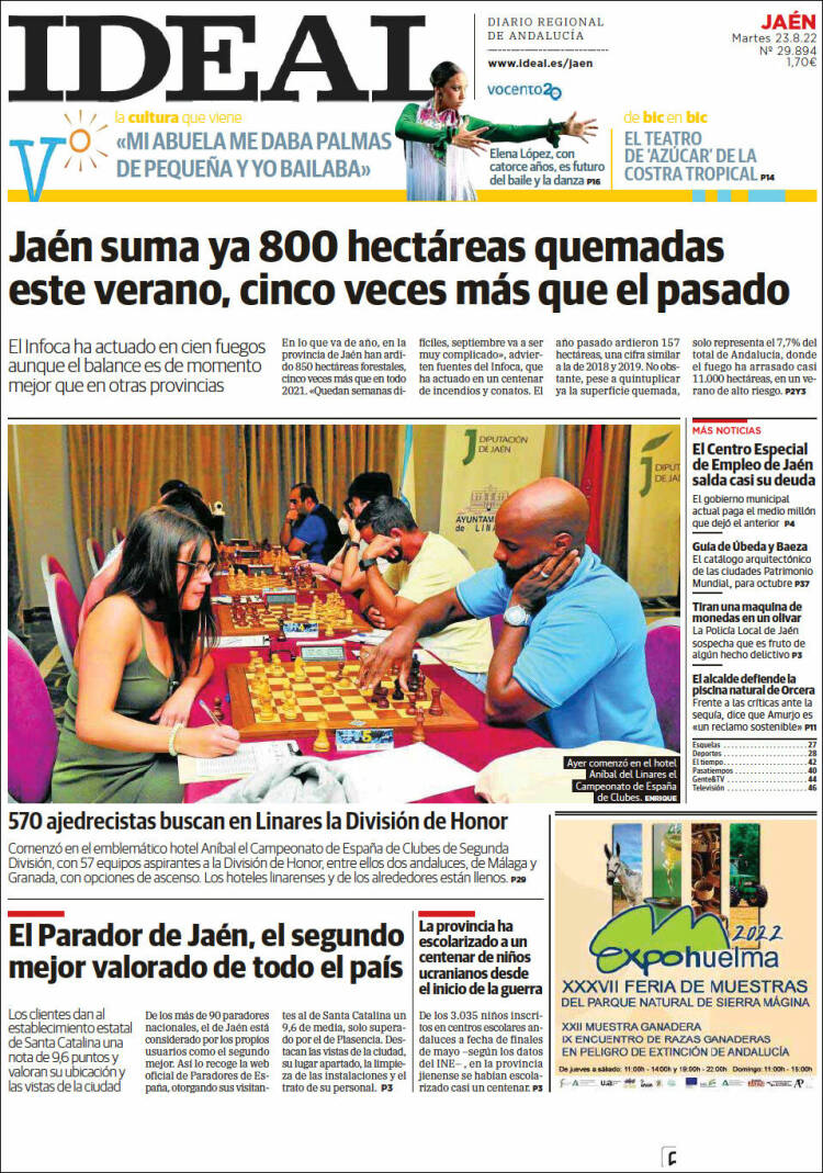 Portada de El Ideal de Jaén (España)
