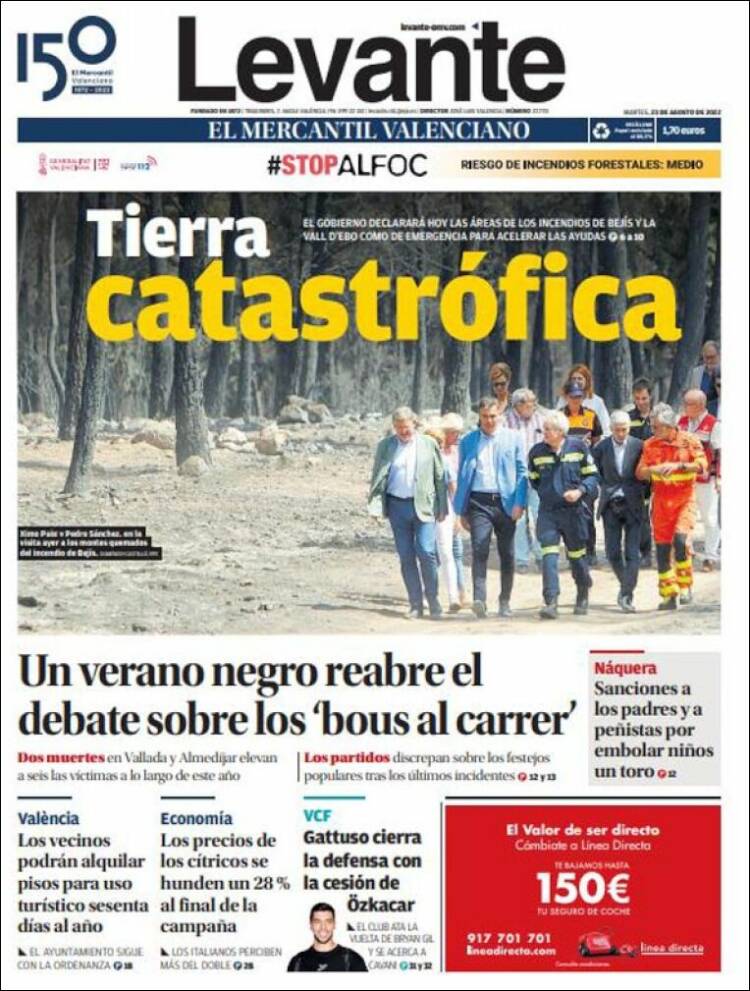 Portada de Levante (España)