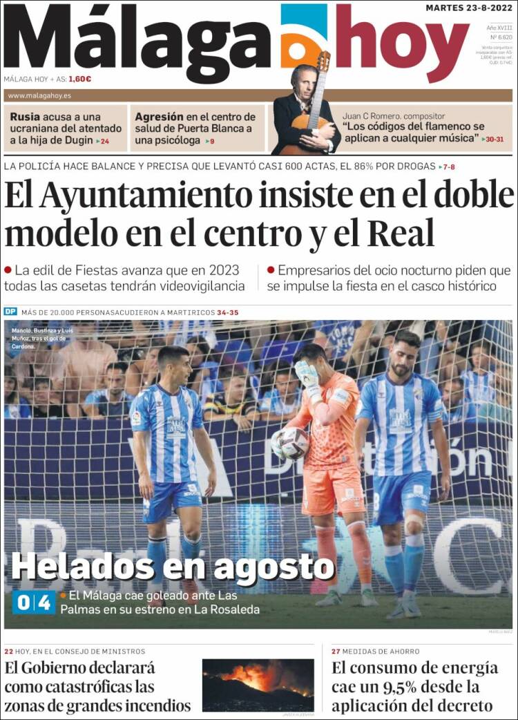 Portada de Málaga Hoy (España)
