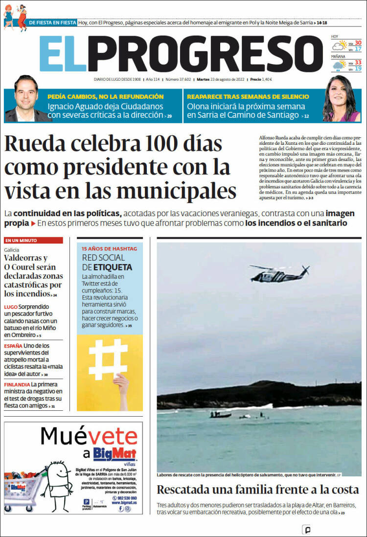 Portada de El Progreso (España)