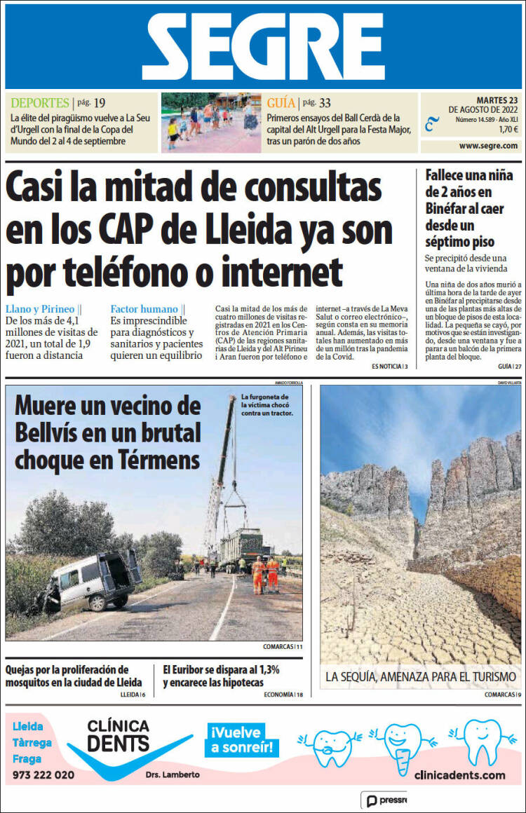 Portada de Segre  (España)