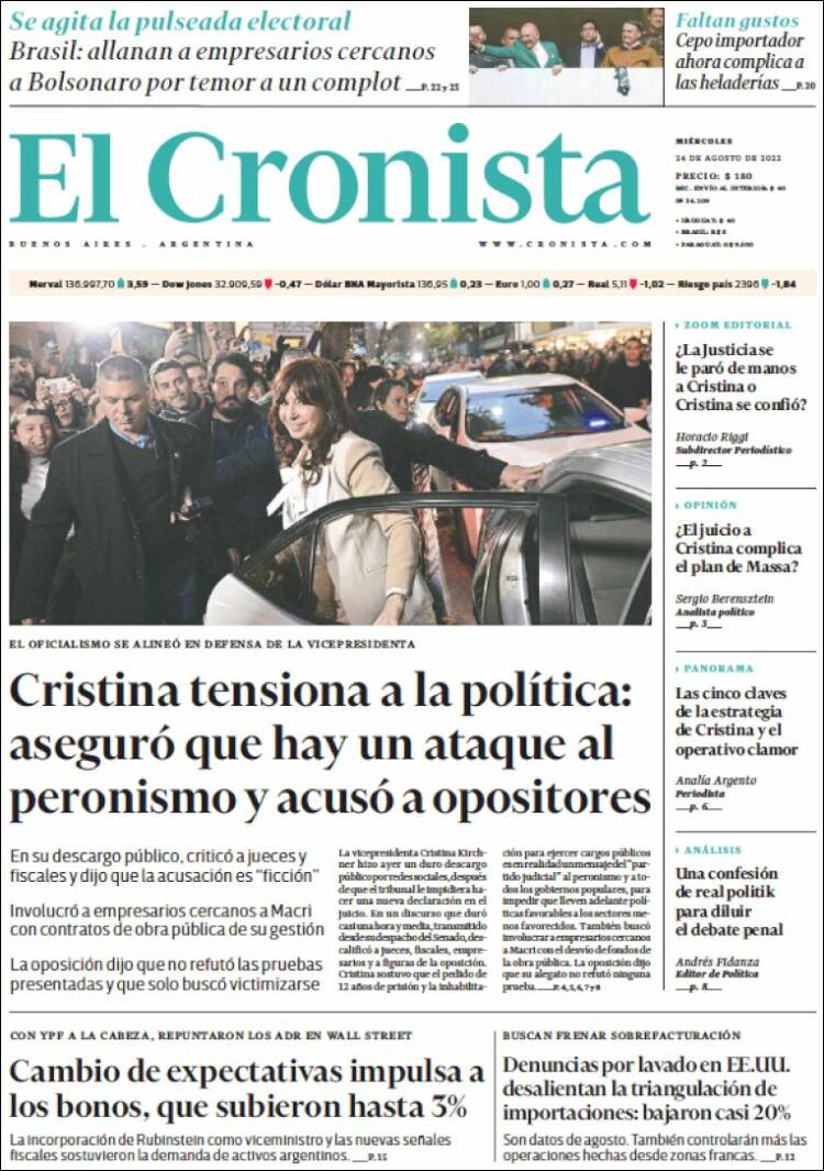 Portada de El Cronista Comercial (Argentina)