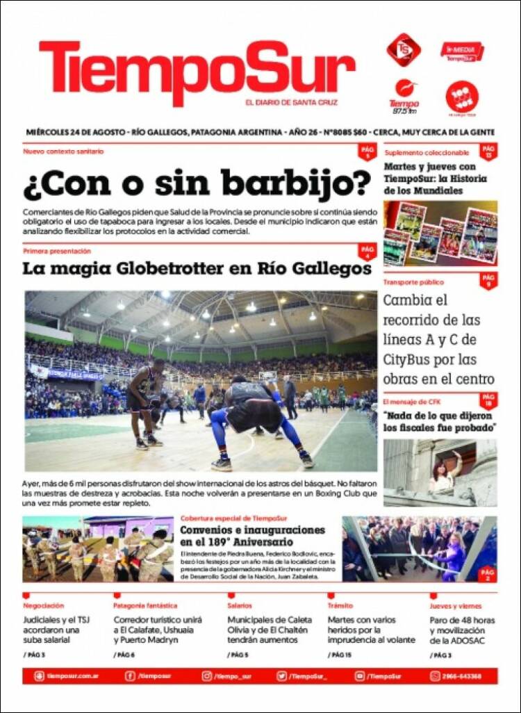 Portada de Tiempo Sur (Argentina)