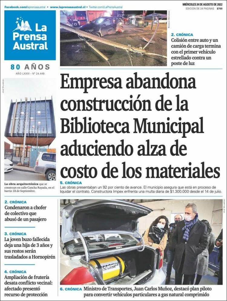 Portada de El Magallanes (Chile)