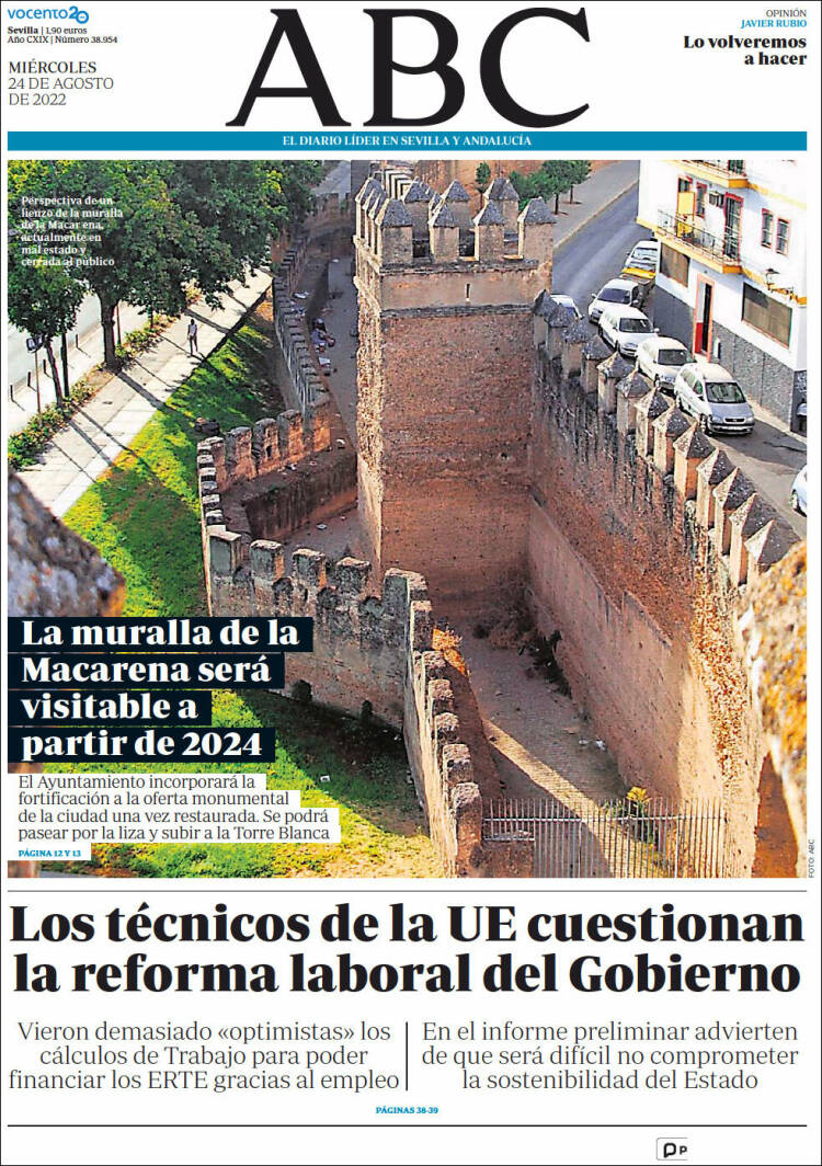 Portada de ABC - Sevilla (Espagne)
