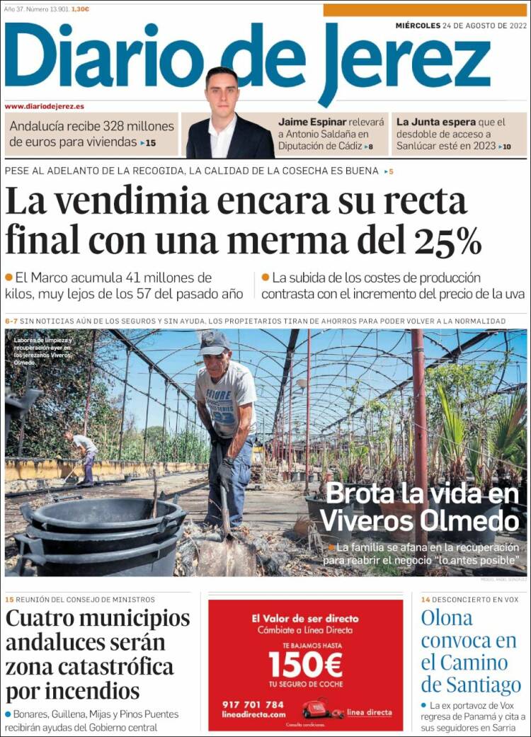 Portada de Diario de Jerez (Espagne)