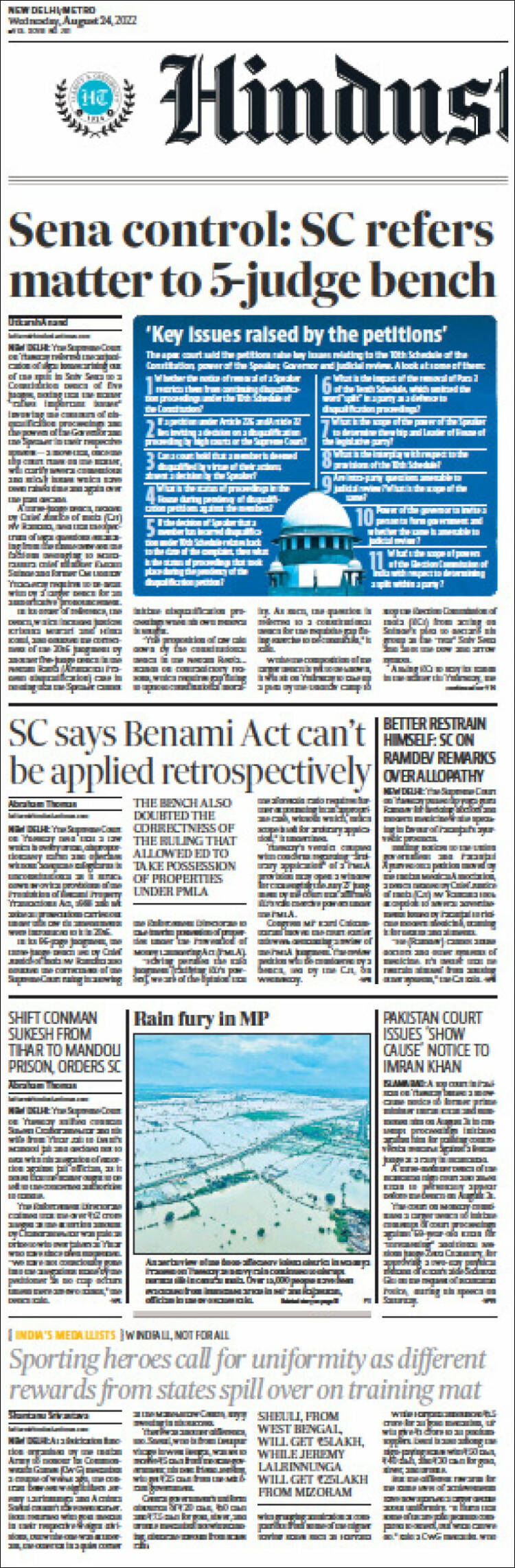 Portada de Hindustan Times (India)