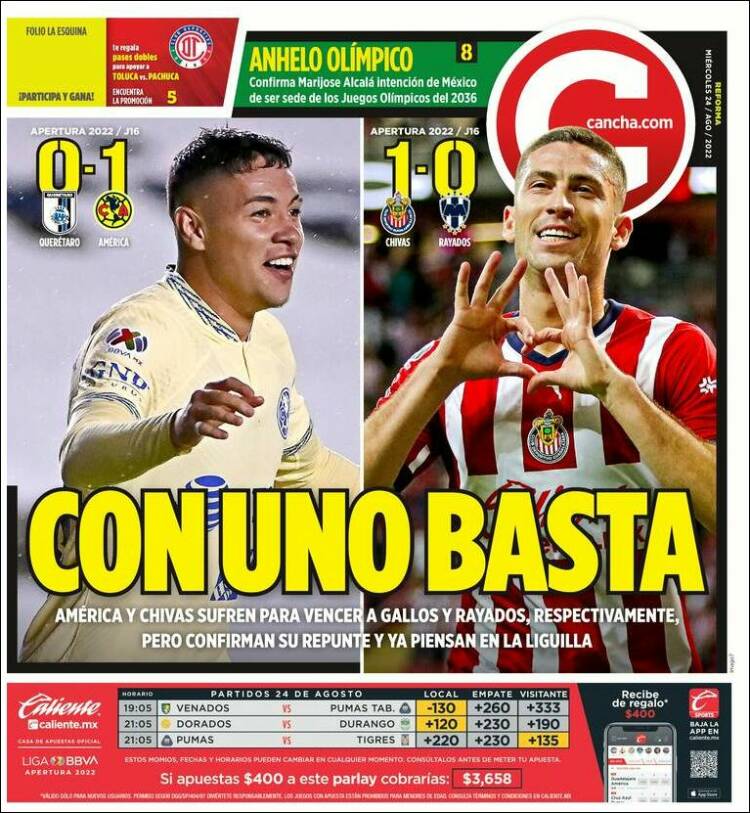 Portada de Cancha (México)