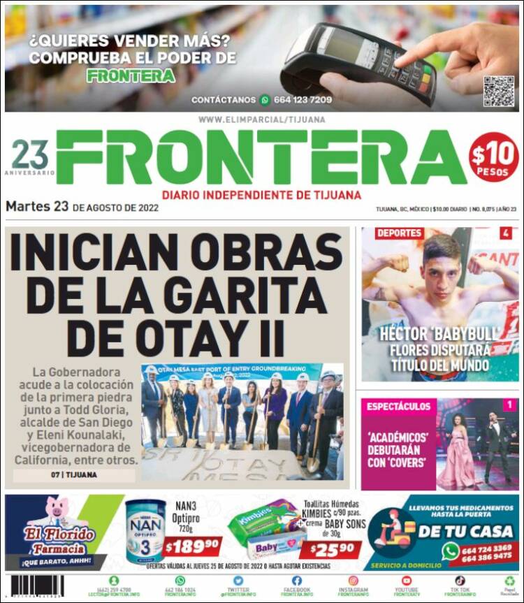 Portada de Frontera (México)