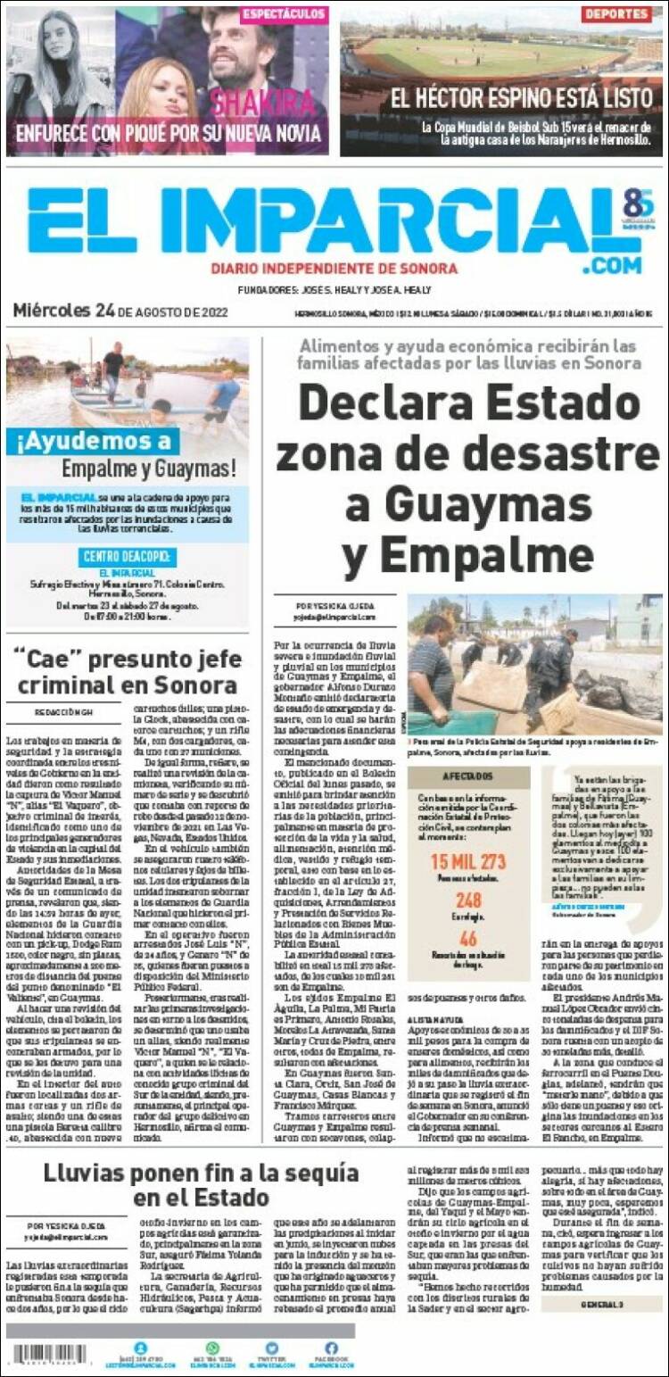Portada de El Imparcial (México)