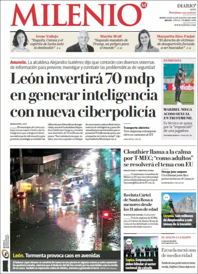 Portada de Milenio de León (México)