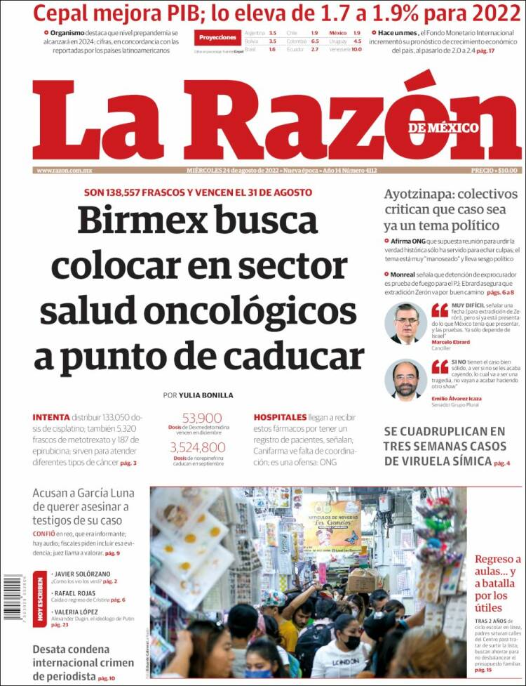 Portada de La Razón (México)