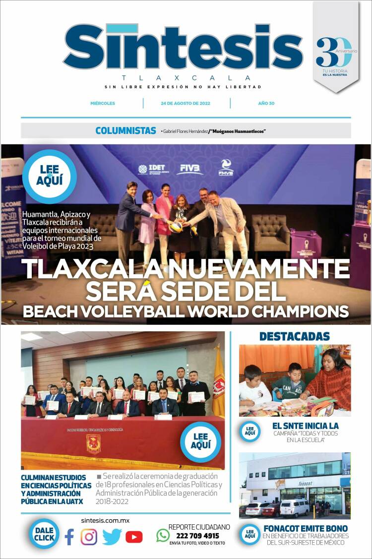 Portada de Síntesis de Tlaxcala (México)